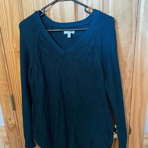 Sonoma, V-Neck Sweater, Dark Blue/Green Shade, Size Large